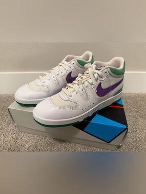 *NEW IN BOX* Nike Attack White Grape Purple Court Green FZ2097-101 Men's 9.5